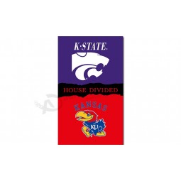 Bandiere in poliestere 3'x5 'di ncaa kansas state wildcats