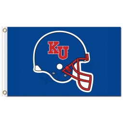 Ncaa kansas jayhawks 3'x5'聚酯旗蓝色头盔