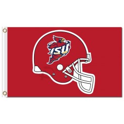 Ncaa iowa state cyclones 3'x5 'polyester drapeaux casque rouge