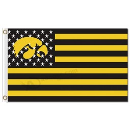NCAA Iowa Hawkeyes 3'x5' polyester flags star and strips