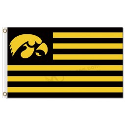 NCAA Iowa Hawkeyes 3'x5' polyester flags strip for sale