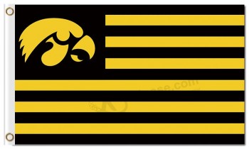 NCAA Iowa Hawkeyes 3'x5' polyester flags strip for sale