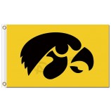 Ncaa iowa hawkeyes 3'x5 'polyester fahnen schwarz logo zum verkauf