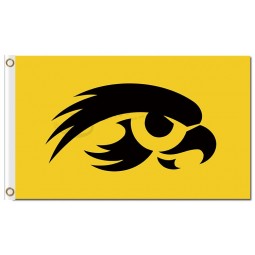 Ncaa iowa hawkeyes 3'x5 'polyester fahnen gelben hintergrund zum verkauf