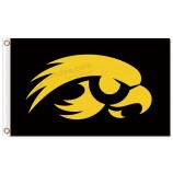 Ncaa iowa hawkeyes 3'x5 'polyester fahnen schwarzen hintergrund zu verkaufen