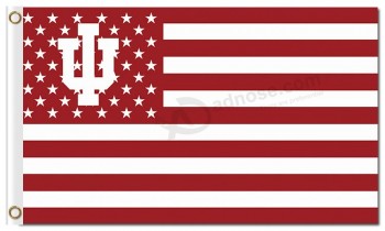 NCAA Indiana Hoosiers 3'x5' polyester flags star and stripe for sale