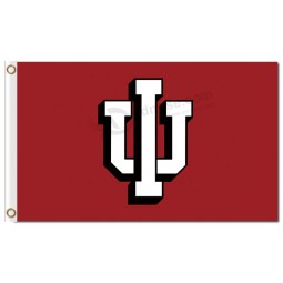 NCAA Indiana Hoosiers 3'x5' polyester flags white logo for sale
