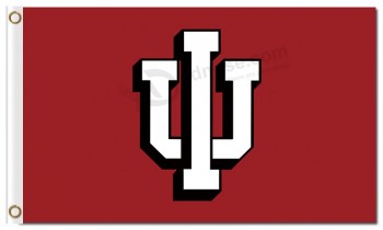 NCAA Indiana Hoosiers 3'x5' polyester flags white logo for sale