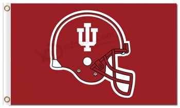 NCAA Indiana Hoosiers 3'x5' polyester flags helmet red for sale