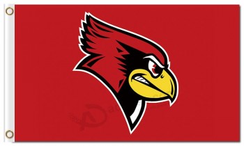 卸売カスタム高-終わりのncaaイリノイ州の赤い鳥3'x5 'ポリエステルフラグ赤い背景