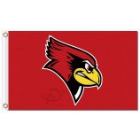 Großhandel benutzerdefinierte hoch-Ende ncaa illinois state redbirds 3'x5 'polyester fahnen rotem hintergrund
