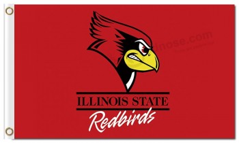 Wholesale Custom high-end NCAA Illinois State Redbirds 3'x5' polyester flags