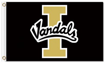 Wholesale Custom high-end NCAA Idaho Vandals 3'x5' polyester flags with character black background