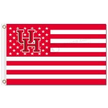 Benutzerdefinierte hoch-Endee ncaa Houston Cougars 3'x5 'Polyester Fahnen Streifen und Stern