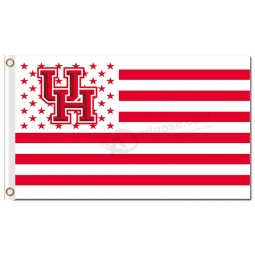 Custom high-end NCAA Houston Cougars 3'x5' polyester flags strip and star