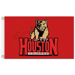 Custom high-end NCAA Houston Cougars 3'x5' polyester flags character with lion