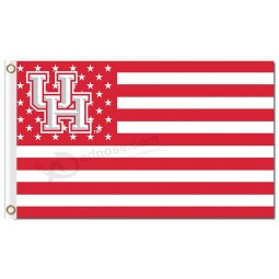 Custom high-end NCAA Houston Cougars 3'x5' polyester flags star and strip