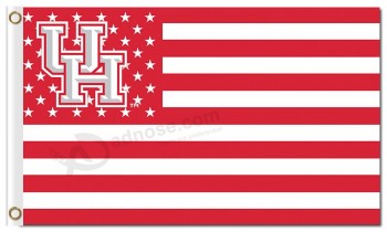 Custom high-end NCAA Houston Cougars 3'x5' polyester flags star and strip