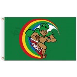 Benutzerdefinierte billig ncaa hawaii krieger 3'x5 'polyester fahnen regenbogen mond