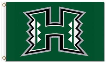 Bandiere in poliestere 3'x5 'personalizzate per guerrieri ncaa hawaii