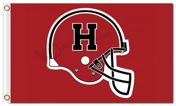 Custom cheap NCAA Harvard Crimson 3'x5' polyester flags helmet H