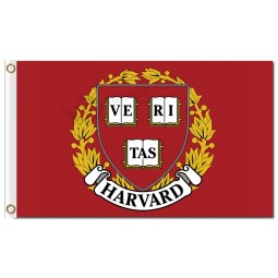 Aangepaste goedkope ncaa Harvard Crimson 3'x5 'polyester vlaggen