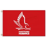 Benutzerdefinierte billige ncaa hartford Hawks 3'x5 'Polyester Fahnen mit Charakter