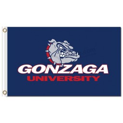 Custom cheap NCAA Gonzaga Bulldogs 3'x5' polyester flags character blue background