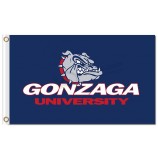 Kundenspezifische billige ncaa gonzaga bulldoggen 3'x5 'polyester fahnen zeichen blauen hintergrund