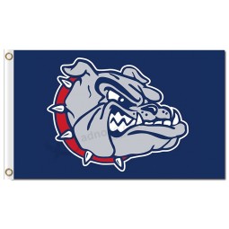 Custom cheap NCAA Gonzaga Bulldogs 3'x5' polyester flags blue background