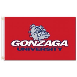 Großhandelskunden preiswerte ncaa gonzaga Bulldoggen 3'x5 Polyester kennzeichnet roten Hintergrund