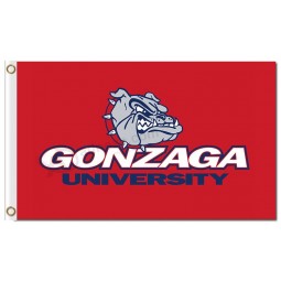 Wholesale custom cheap NCAA Gonzaga Bulldogs 3'x5' polyester flags red background
