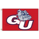 Großhandel benutzerdefinierte billig ncaa gonzaga bulldogs 3'x5 'polyester fahnen hund