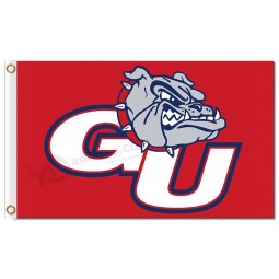 Großhandel benutzerdefinierte billig ncaa gonzaga bulldogs 3'x5 'polyester fahnen hund