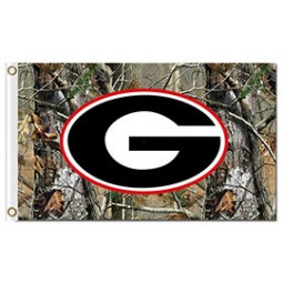 Großhandelskunden preiswerte ncaa Georgia Bulldoggen 3'x5 'Polyester kennzeichnet Wald