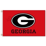 Großhandel benutzerdefinierte billige Ncaa Georgia Bulldogs 3'x5 'Polyester Fahnen