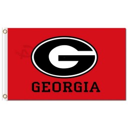 Großhandel benutzerdefinierte billige Ncaa Georgia Bulldogs 3'x5 'Polyester Fahnen
