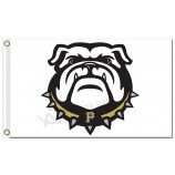 Großhandelskundenspezifischer preiswerter ncaa Georgia Bulldoggen 3'x5 Polyester kennzeichnet weißen Hund