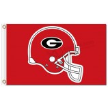 Großhandel benutzerdefinierte billig ncaa georgia bulldogs 3'x5 'polyester fahnen helm