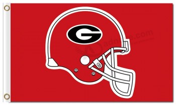 Wholesale custom cheap NCAA Georgia Bulldogs 3'x5' polyester flags helmet