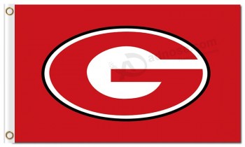 Wholesale custom cheap NCAA Georgia Bulldogs 3'x5' polyester flags red background G and red character G