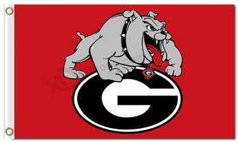 Wholesale custom cheap NCAA Georgia Bulldogs 3'x5' polyester flags G with dog