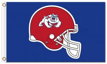 Custom high-end NCAA Fresno State Bulldogs 3'x5' polyester flags helmet