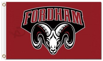 定制高-结束ncaa fordham rams 3'x5'涤纶旗帜与角色