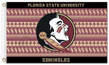 Custom high-end NCAA Florida State Seminoles  3'x5' polyester flags ripple