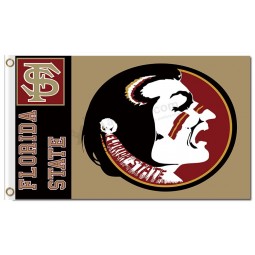 Benutzerdefinierte hoch-Endee ncaa Florida Zustand seminoles 3'x5 'Polyesterflaggen mit Wort flobida