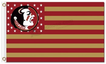 定制高-结束ncaa佛罗里达州seminoles 3'x5'涤纶旗星和条纹