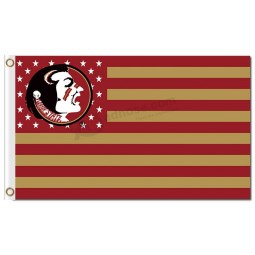 Benutzerdefinierte hoch-Ende ncaa florida zustand seminoles 3'x5 'polyester fahnen stern und streifen