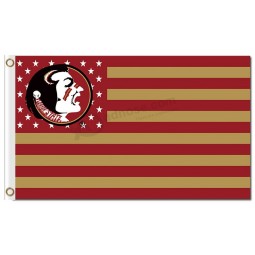 Custom high-end NCAA Florida State Seminoles  3'x5' polyester flags star and stripe