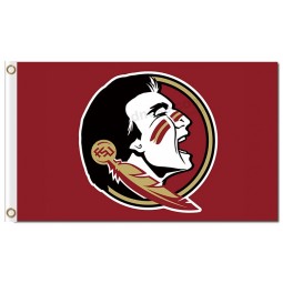 Benutzerdefinierte hoch-Ende ncaa florida state seminoles 3'x5 'polyester fahnen mit gesicht